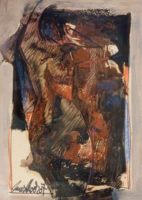 Mashkoor Raza, 12 x 16 Inch, Oil On Paper, Abstract Painting, AC-MR-750 Mashkoor Raza, 12 x 16 Inch, Oil On Paper, Abstract Painting, AC-MR-750